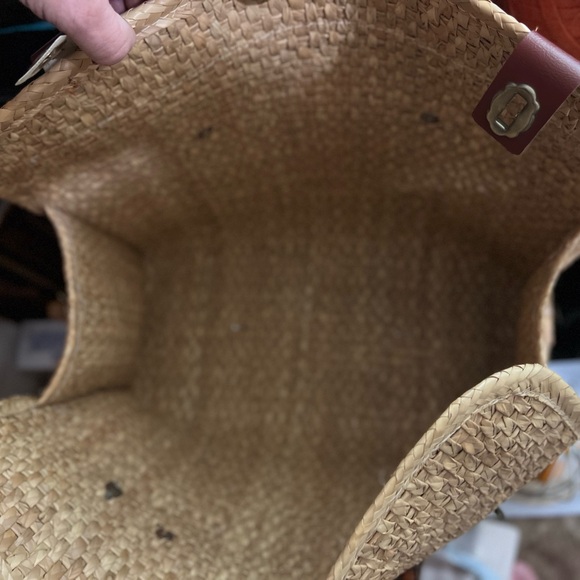 Large vintage woven wicker tote bag in "Boho" style - Picture 7 of 16